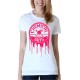 WOMAN WHITE/PINK DRIPPING LOGO SHIRT, 2015 EDITION