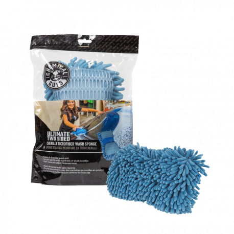 Ultimate Chenille Microfiber Two Sided Wash Sponge-měkká,mycí houba z modrého 100% Mikrovlákna s popruhem