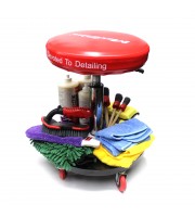 Detailingová stolička s nastavitelným sedátkem v libovolné výšce a otočným o 360°