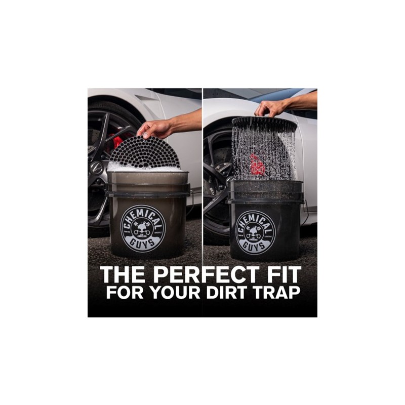 Chemical Guys Heavy Duty Detailing Bucket - 4.5 Gallon Smoked Black Car Wash Bucket