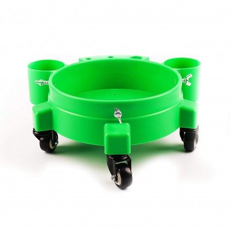 Maxshine Plastic Rolling Bucket Dolly - Green