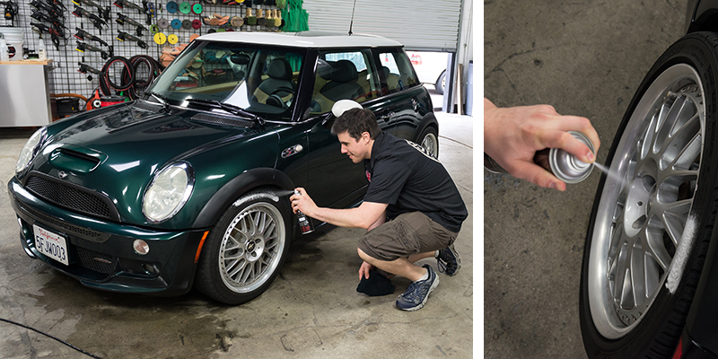 mini cooper - tire dressing - sprayable dressing